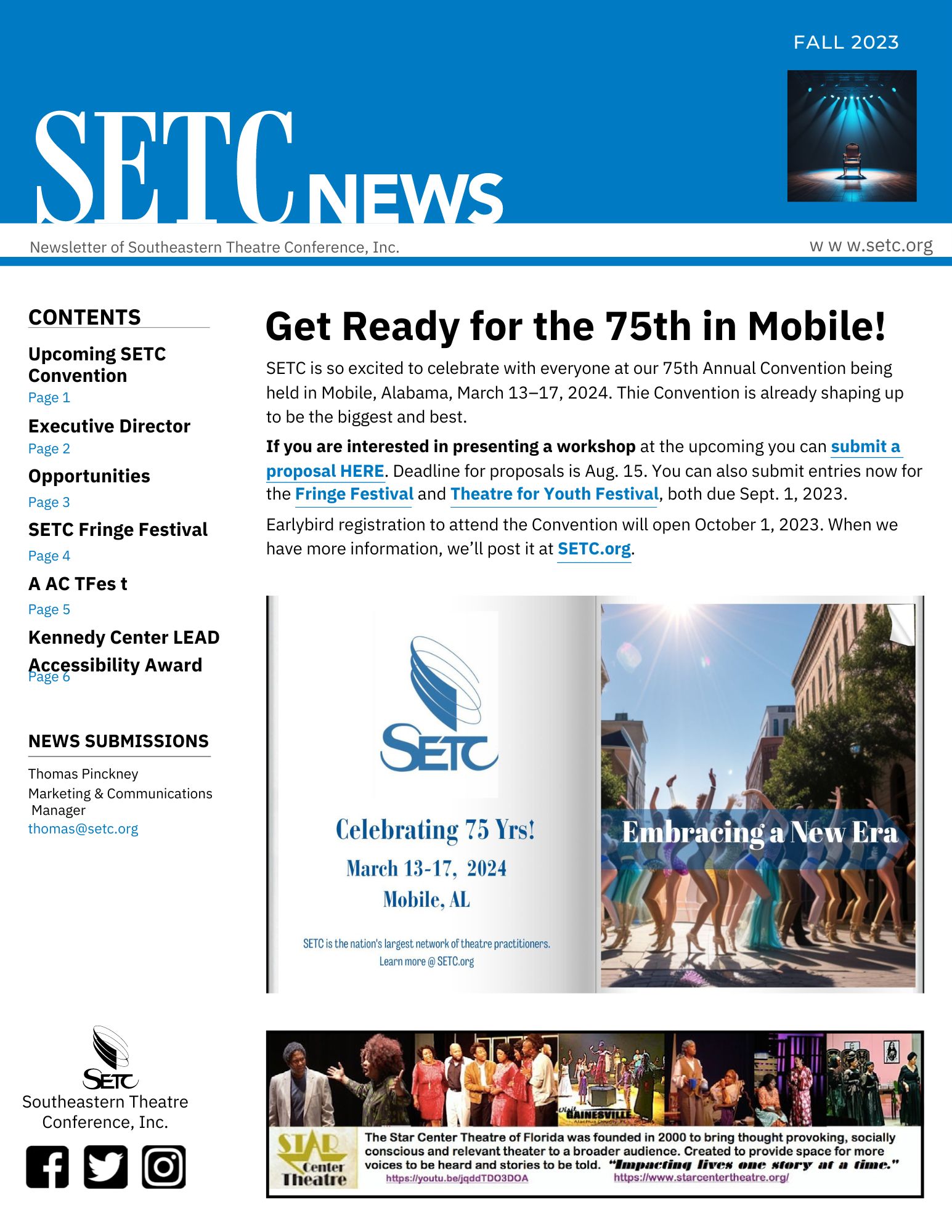 SETC News FALL 2023 cover